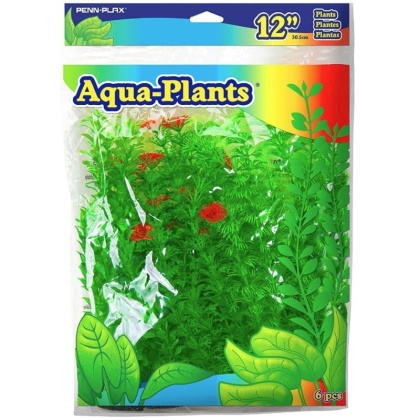 Penn Plax Plastic Plant Pack 12