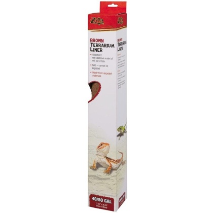 Zilla Brown Terrarium Liner - 40 Breeder/50 Gallon Tanks - (17.25\