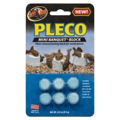 Zoo Med Pleco Banquet Block Mini - 6 count